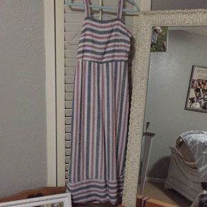 Striped Cropped Jumpsuit